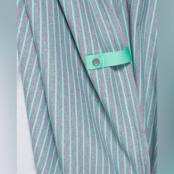 Lululemon Athletica Parallel Stripe Menthol Heathered Slate Vinyasa Scarf Rulu - Picture 4 of 12